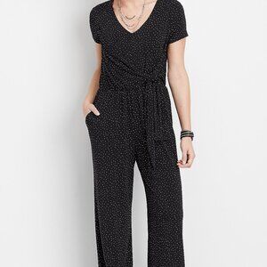 Maurices - Triangle Print Tie Front Jumpsuit